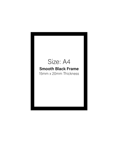 Smooth Black Frame A4
